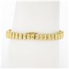 Image 2 : Vintage 18K TT Gold 1.50 ctw Pave Diamond & Polished Graduated Oval Link Bracele