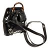Image 3 : Gucci Black Patent Leather Bamboo Backpack