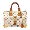 Louis Vuitton White Multicolor Monogram Leather Speedy 30 Satchel Bag