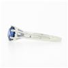Image 6 : Vintage 14k White Gold 1.26 ctw Round Sapphire Solitaire Open Work Engagement Ri
