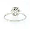 Image 6 : Antique 18k White Gold 0.52 ctw Old European Diamond Cluster Flower Solitaire Ri