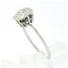 Image 8 : Antique 18k White Gold 0.52 ctw Old European Diamond Cluster Flower Solitaire Ri