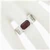 Image 3 : Unisex Vintage 14k Gold 3.55 ctw Rectangular GIA Burma Bezel Ruby & Diamond Ring