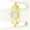 Image 6 : Men's 14k Yellow and White Gold 0.40 ctw Bezel Round Diamond Solitaire Band Ring