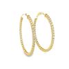 Image 1 : 2.50 ctw Diamond Hoop Earrings - 14KT Yellow Gold