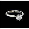 14KT White Gold 0.65 ctw Round Cut Diamond Solitaire Ring