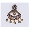Image 2 : Pair of Mogul Style Silver Topped Gold & Polki Diamond Earrings