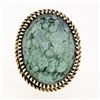 Image 4 : Vintage 14k Yellow Gold Large Oval Cabochon Turquoise Solitaire Cocktail Ring