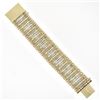 Image 5 : Vintage 14K Yellow Gold Round & Grooved Bead Pearl 6.75" Wide Strap Bracelet