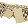 Image 7 : Vintage 14K Yellow Gold Round & Grooved Bead Pearl 6.75" Wide Strap Bracelet