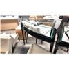 Image 2 : CURVED BLACK LACQUER/TEMPERED THICK GLASS WIRED JEWELRY DISPLAY CASE 56" X 24" 48"
