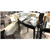 Image 2 : CURVED BLACK LACQUER/TEMPERED THICK GLASS WIRED JEWELRY DISPLAY CASE 56" X 24" 48"
