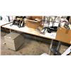 Image 2 : HAWORTH BEIGE/GREY ELECTRIC SIT/STAND PROGRAMMERS TABLE 71" X 29"
