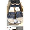 Image 2 : WOMENS SANDALS AND SHOES INCL. CLARKS GREY/BLUE SIZE 6, COLE HAAN BLACK SANDAL SIZE 5.5 AND