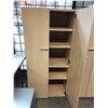 Image 2 : LIGHT MAPLE 30" X 65" X 24" DOUBLE DOOR CABINET