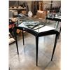 Image 2 : CURVED BLACK LACQUER/TEMPERED THICK GLASS WIRED JEWELRY DISPLAY CASE 56" X 24" 48"