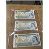 Image 1 : 1973 SEQUENTIAL SERIAL NUMBER LAST OF CANADA $1 BILLS