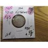 Image 1 : 1865 NEWFOUNDLAND VICTORIAN SILVER DIME