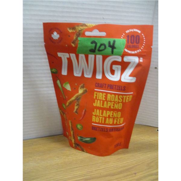 SHELF PULLS (AS IS):  TWIGZ FIRE ROASTED JALAPENO (130G) - BAG