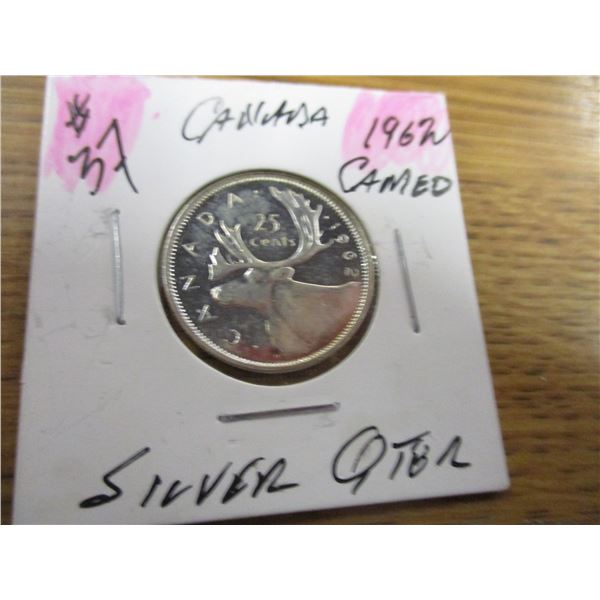 1962 PROOF BU GEM SILVER QUARTER