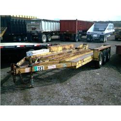 1990 BELSHE 9 TON 24ft. TRI AXLE EQUIPMENT TRAILER