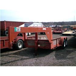 1983 SUNDOWNER 32ft. T/A GOOSENECK EQUIPMENT TRAILER