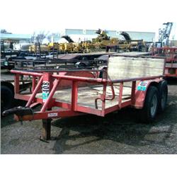 1979 SHOPBUILT T/A EQUIPMENT TRAILER