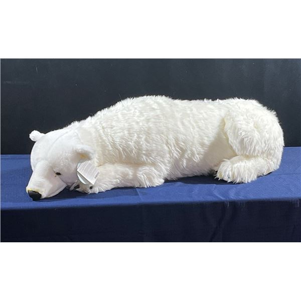 Extra Large Laying Down Polar Bear Teddy Bear 42L