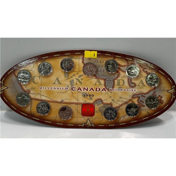 1999 Canadian Millennium Quarter Set with original box