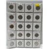 Image 1 : Binder Page of Canadian Nickels 1922,1928, 1932-33 1937-40 1943-47 1949-54