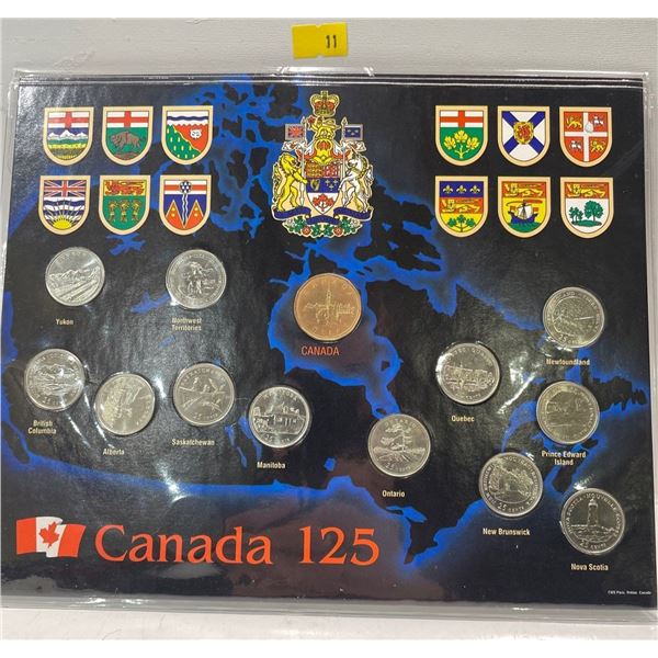 Canada 125 Loonie & Quarter Set