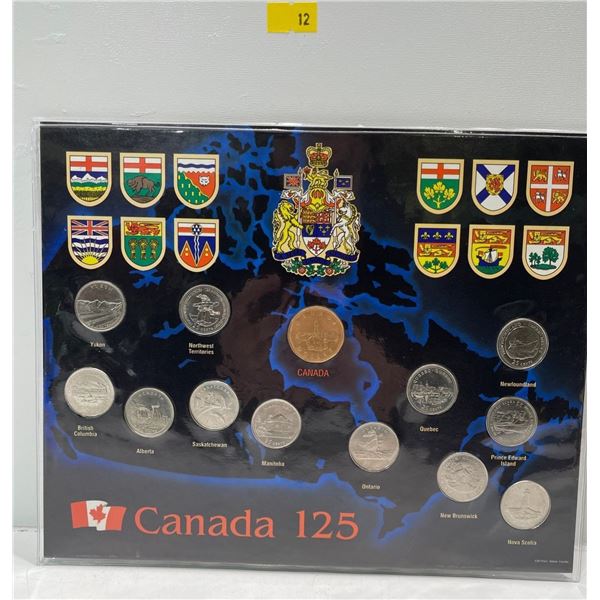 Canada 125 Loonie & Quarter Set