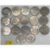 Image 1 : 17 Canadian Nickel Dollars 1969-1985 (1971, 1975-77, 1979 & 1981 missing)