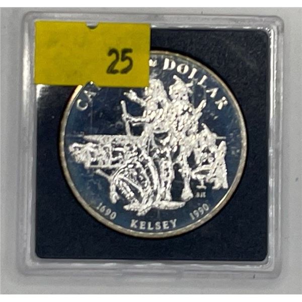 1990 Henry Kelsey Tricentennial Silver Dollar 23.3g 50% Silver
