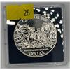 Image 1 : 1989 Canadian Mackenzie River Silver Dollar 23.33g 50% Silver