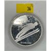 Image 1 : 1988 Canadian $20 Calgary Olympic Proof Coin 1 Troy Ounce Silver - Ski-Jumping