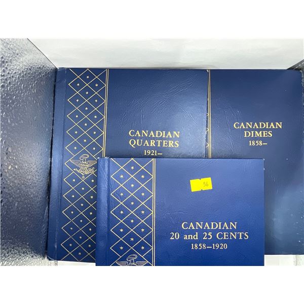 Collector's Book of Canadian Quarters, Dimes, 20 & 25 cent (books only no coins included)