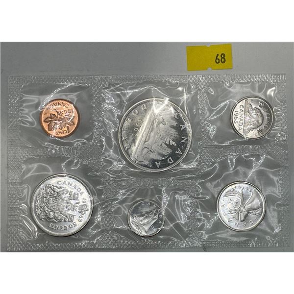 1963 Canadian Uncirculated Coin Set 43.1g 80% Silver