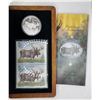 Image 2 : 2003 The Majestic Moose $5 Stamp & Coin Set 28g 99.9% Silver
