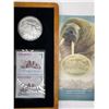 Image 2 : 2005 The Atlantic Walrus & Calf Limited Edition Stamp & Coin Set 28g 99.99% Silver