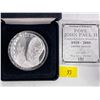 Image 1 : 2005 Pope John Paul Commemorative Medallion Fine Silver Overlay