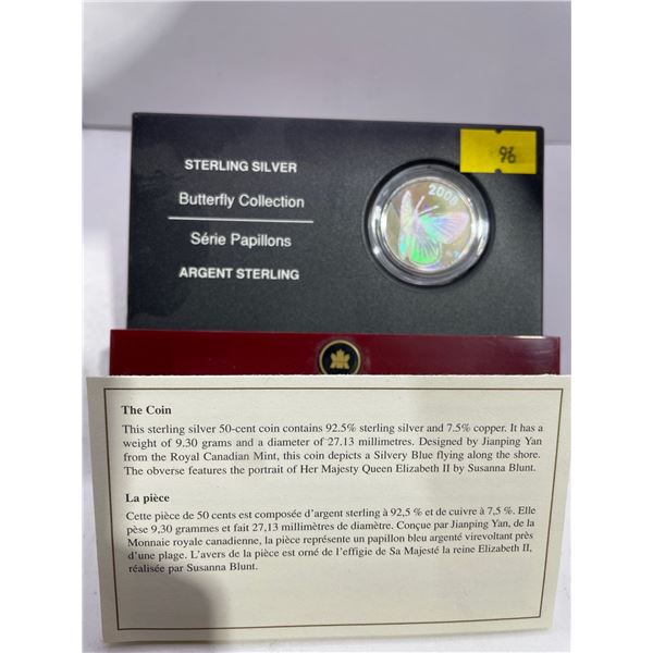 2006 Canadian 50 Cent Butterfly Collection 9.3g 92.5% Silver