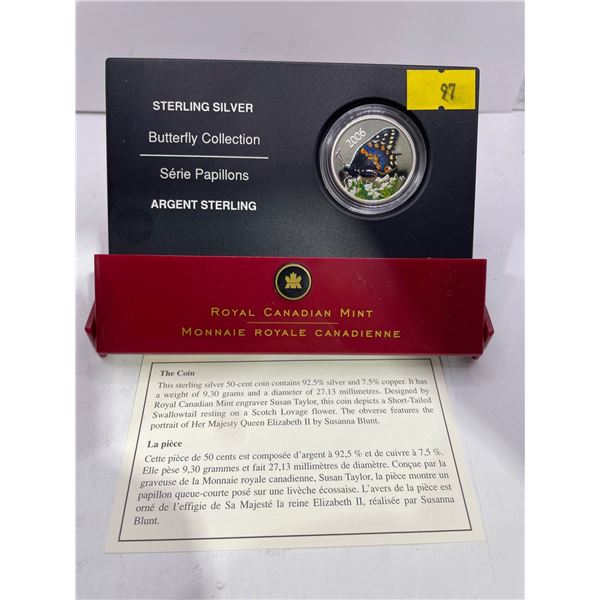 2006 Canadian 50 Cent Butterfly Collection 9.3g 92.5% Silver