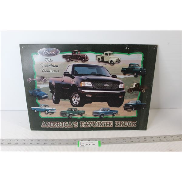 Ford Trucks Metal Sign