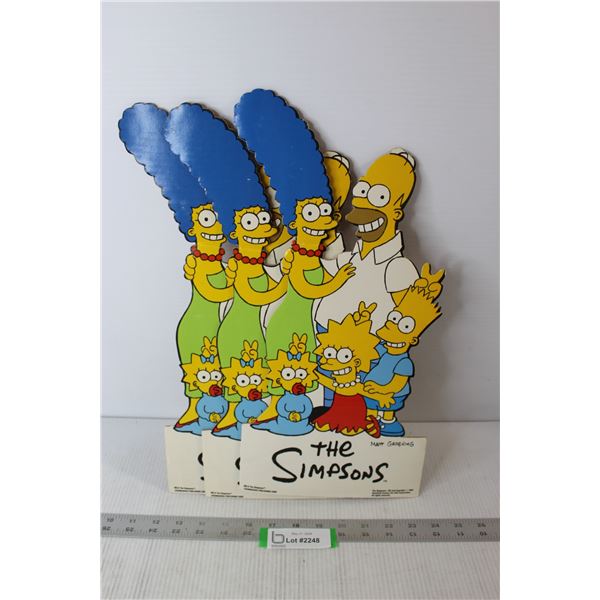 (3) Simpsons Cardboard Cutouts