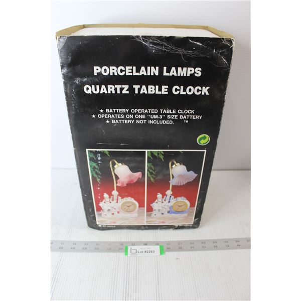 Porcelain Lamp Quartz Table Clock