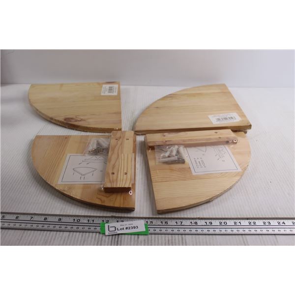 (4) Corner Shelves - Sealed, 12" x 12"
