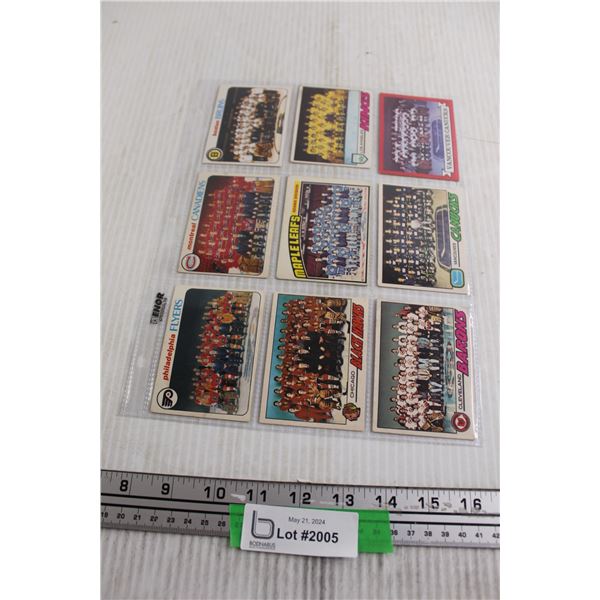 (9) 1970s OPC NHL Team Cards - Consignor Says Rare