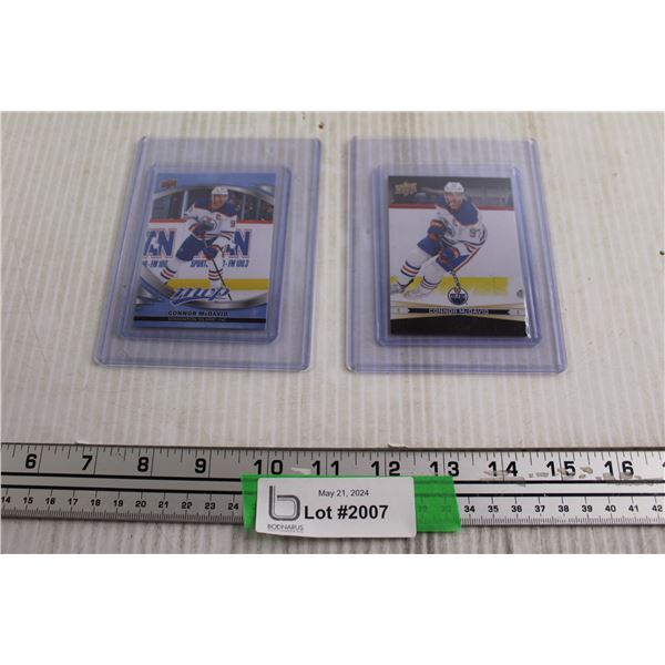 (2) Connor McDavid Action Cards