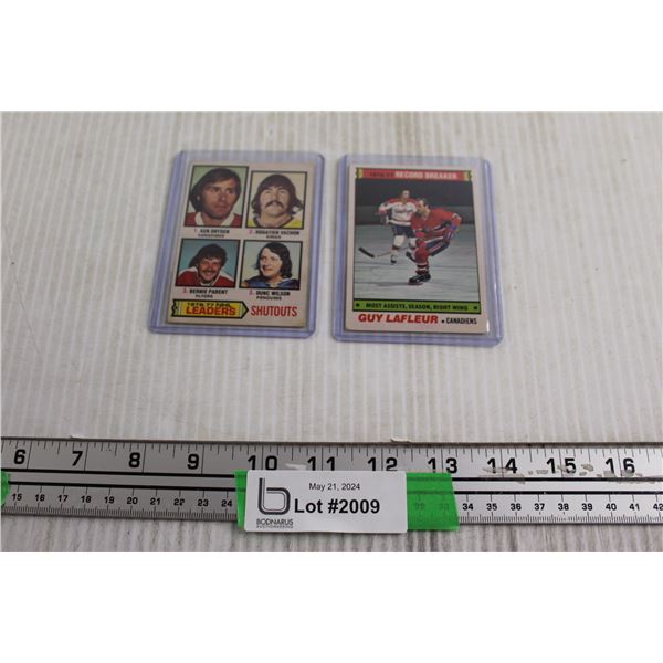 Old 1970s Montreal Canadiens LaFleur and Dryden Cards